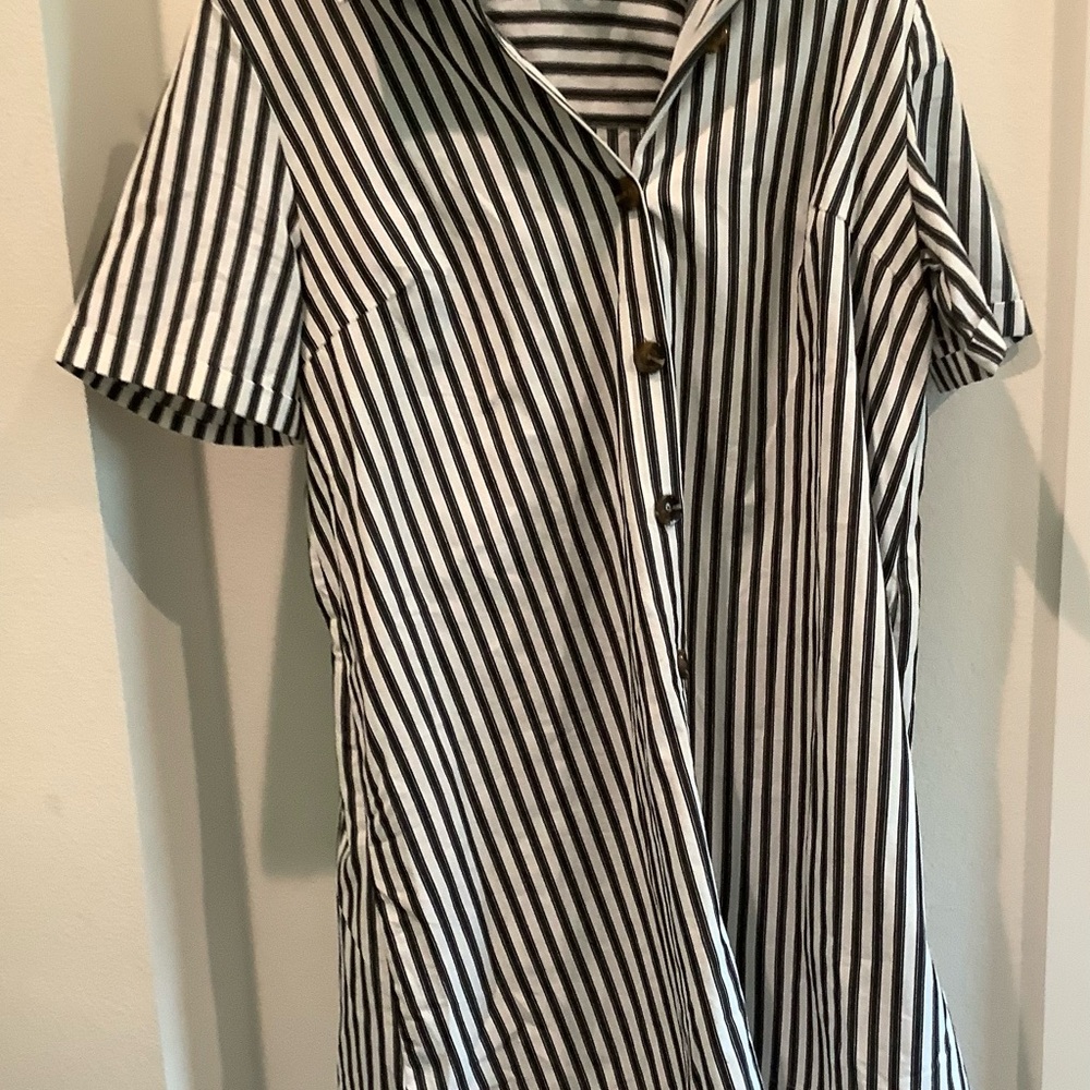 Who What Wear Monochrome Striped Shirt